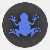 Royal Blue Frog Ronde Sticker (Voorkant)