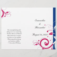 Royal Blue/Fuchsia Swirl Foldable Programme