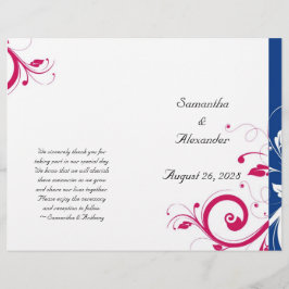 Royal Blue/Fuchsia Swirl Foldable Programme