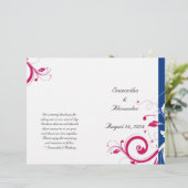 Royal Blue/Fuchsia Swirl Foldable Programme (Staand voorkant)