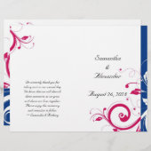 Royal Blue/Fuchsia Swirl Foldable Programme (Voorkant / Achterkant)