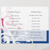 Royal Blue/Fuchsia Swirl Foldable Programme (Achterkant)