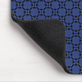 Royal Blue Funky Circles Mousepad Muismat (Hoek)
