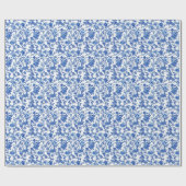 Royal Blue Garden Toile Cadeaupapier (Vlak)