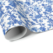 Royal Blue Garden Toile Cadeaupapier (Rol Hoek)