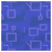 Royal Blue Geometric Circuit Fabric Stof (Close Up)