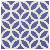 Royal Blue Geometric Pattern Fabric Stof (Swatch)