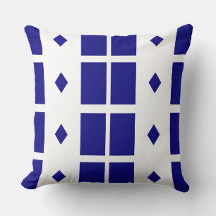 Royal Blue Geometric Sierkussen