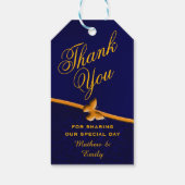 Royal Blue gepersonaliseerd dank u bruiloft gunst Cadeaulabel (Achterkant)