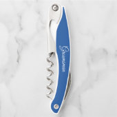 Royal Blue Gepersonaliseerde bruiloft Groomsman Kurkentrekker (Voorkant)