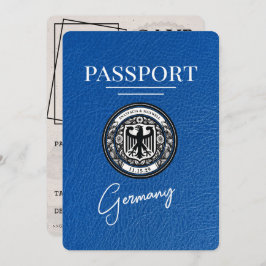 Royal Blue Germany Passport Bewaar de datum Save The Date
