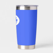 Royal Blue gestileerde bruiloft bruidsmeisje Geïsoleerde Drinkbeker (Links)