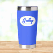 Royal Blue gestileerde bruiloft bruidsmeisje Geïsoleerde Drinkbeker