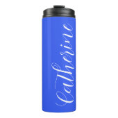 Royal Blue gestileerde bruiloft bruidsmeisje Thermosbeker (Voorkant)