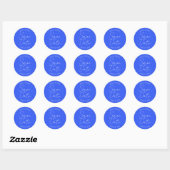Royal Blue gestileerde bruiloft Save the Date Ronde Sticker (Vel)