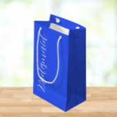 Royal Blue gestileerde script bruiloft bruidsmeisj Klein Cadeauzakje