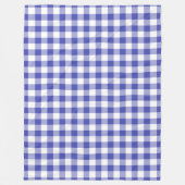 Royal Blue Gingham Pattern Fleece Deken (Voorkant)