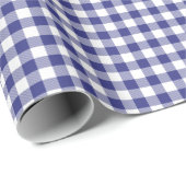 Royal Blue Gingham Wrapping Paper Cadeaupapier (Rol Hoek)