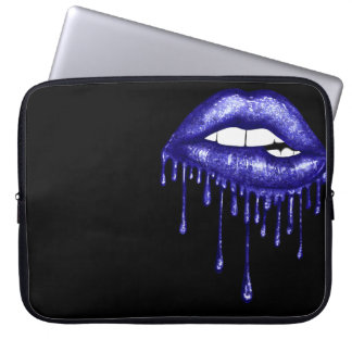 ROYAL BLUE GLITTER DRIPPELS LAPTOP SLEEVE
