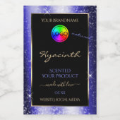 Royal Blue Glitter Lijst Productlabel met Logo Voedselcontainer Etiket (Enkel label)
