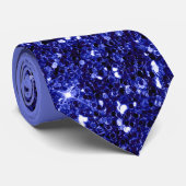 Royal Blue Glitter Necktie Stropdas (Opgerold)