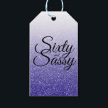 Royal Blue Glitter Ombre 60 Sassy 60th Birthday Cadeaulabel<br><div class="desc">Het gedenkteken dat het 60-jarig worden in stijl met dit moderne 60ste verjaardagsontwerp op een koninklijke blauwe glitter ombre achtergrond, deze schitterende 60ste verjaardagscadeaulabels zijn perfect voor het maken van een geweldige 60ste verjaardagsfeestdag. De woorden zestig en assy worden geplaatst gebruikend modern manuscript. Neem contact met ons op via onze...</div>