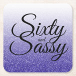 Royal Blue Glitter Ombre 60 Sassy 60th Birthday Kartonnen Onderzetters<br><div class="desc">Deze 60ste verjaardagsartikelen zijn perfect voor het creëren van een geweldige 60ste verjaardagsfeestdag op een royal blue glitter ombre achtergrond. Deze 60ste onderzetters zijn perfect voor het maken van een geweldige 60ste verjaardagsfeestdag. De woorden zestig en assy worden geplaatst gebruikend modern manuscript. Neem contact met ons op via onze winkel...</div>