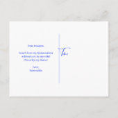 Royal Blue Glitter Quinceañera Dama Voorstel Uitnodiging Briefkaart (Achterkant)