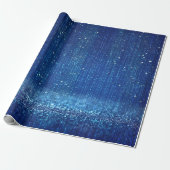 Royal Blue Glittery Sparkle Cadeaupapier (Uitgerold)