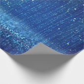 Royal Blue Glittery Sparkle Cadeaupapier (Hoek)