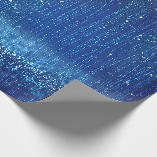 Royal Blue Glittery Sparkle Cadeaupapier (Hoek)