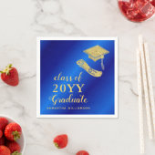 Royal Blue & Gold 2025 Afstuderen Servet (Insitu)