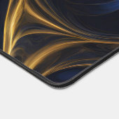 Royal Blue Gold Abstract Swirl Bureaumat (Hoek)