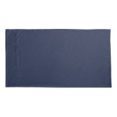 Royal Blue Gold Abstract Swirl Kussensloop (Achterkant-Links)