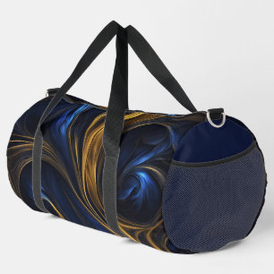 Royal Blue Gold Abstract Swirl Plunjezak