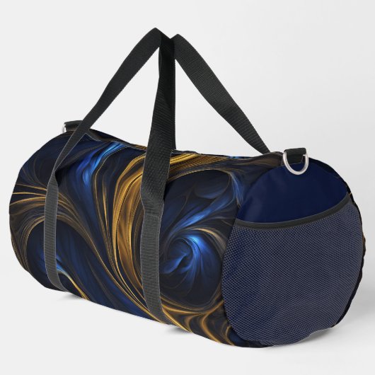 Royal Blue Gold Abstract Swirl Plunjezak (Rechterhoek)