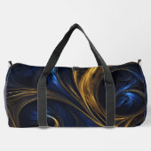 Royal Blue Gold Abstract Swirl Plunjezak (Achterkant)