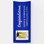Royal Blue & Gold AFSTUDEERDER | Aangepaste kleur  Spandoek (Verticaal)