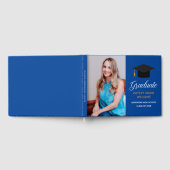 Royal Blue Gold Afstuderen Foto 2025 Autograph Gastenboek (Volledig)