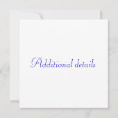 Royal Blue Gold Afstuderen-fotokaart Aankondiging (Achterkant)