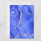 Royal Blue Gold Agaat Emerald Green Save the Date Kaart (Achterkant)