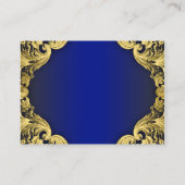 Royal Blue Gold Baby Luier Raffle Ticket Informatiekaartje (Achterkant)