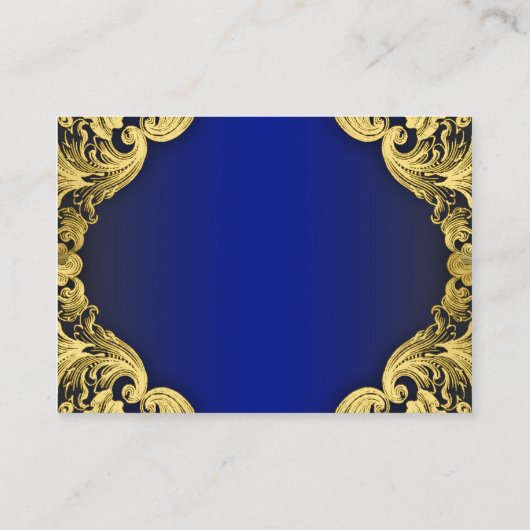 Royal Blue Gold Baby Luier Raffle Ticket Informatiekaartje (Achterkant)