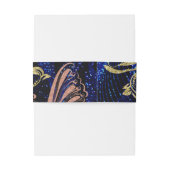 Royal Blue Gold Butterfly Wedding Uitnodigingen Wikkel (Achterkant Voorbeeld)