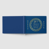 Royal Blue Gold Circle Jubileum Gastenboek (Volledig)