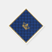 Royal Blue & Gold Crown Elegant Royal Storybook Servetten (Hoek)