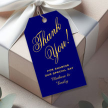 Royal Blue Gold Dank u huwelijksgunst
