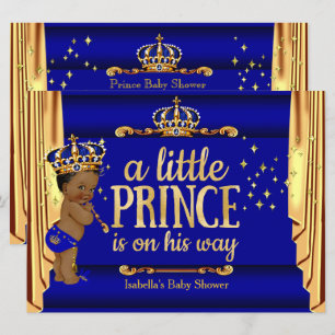 Royal Blue Gold Drapes Prince Baby shower Ethnic L Kaart