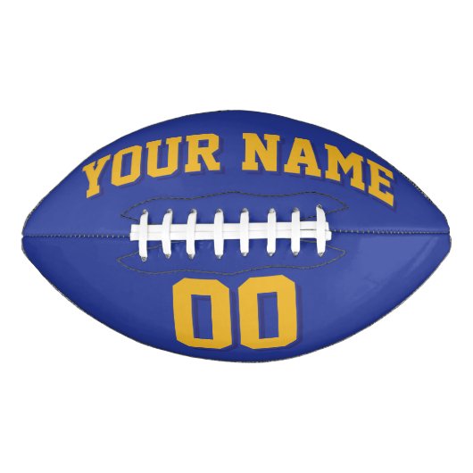 ROYAL BLUE GOLD EN NAVY Custom Football (Voorkant)