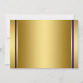 Royal Blue Gold Ethnic Prince Baby shower Kaart (Achterkant)